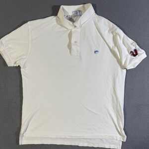Southern Tide Carolina Gamecocks Skipjack Polo Shirt Mens‎ M White Short Sleeve